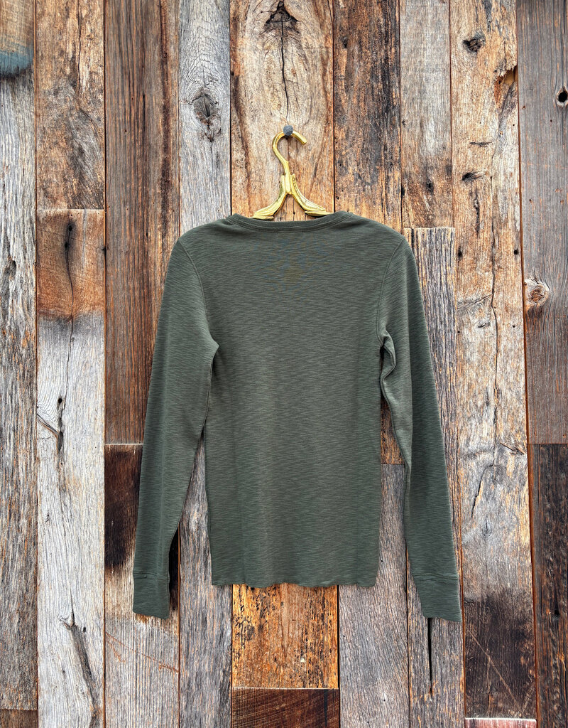 Lilla P Lilla P Rib Slub Long Sleeve Crew Lichen