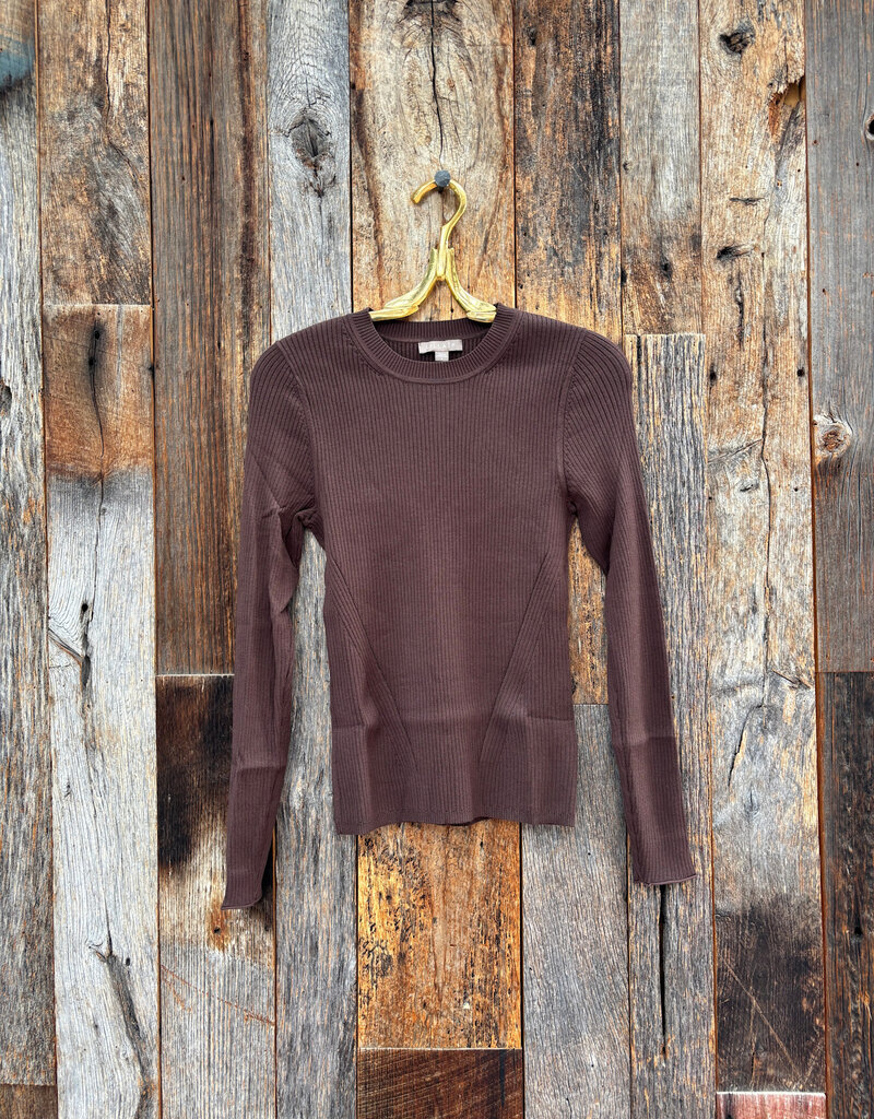 Lilla P Lilla P Fitted Crewneck Sweater Mink