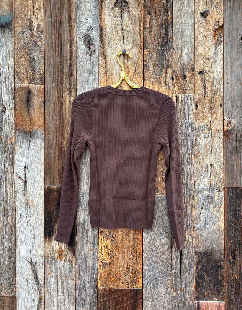 Lilla P Lilla P Fitted Crewneck Sweater Mink