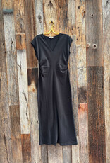 Lilla P Lilla P Side Tuck Maxi Dress Black