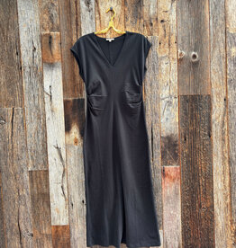 Lilla P Lilla P Side Tuck Maxi Dress Black