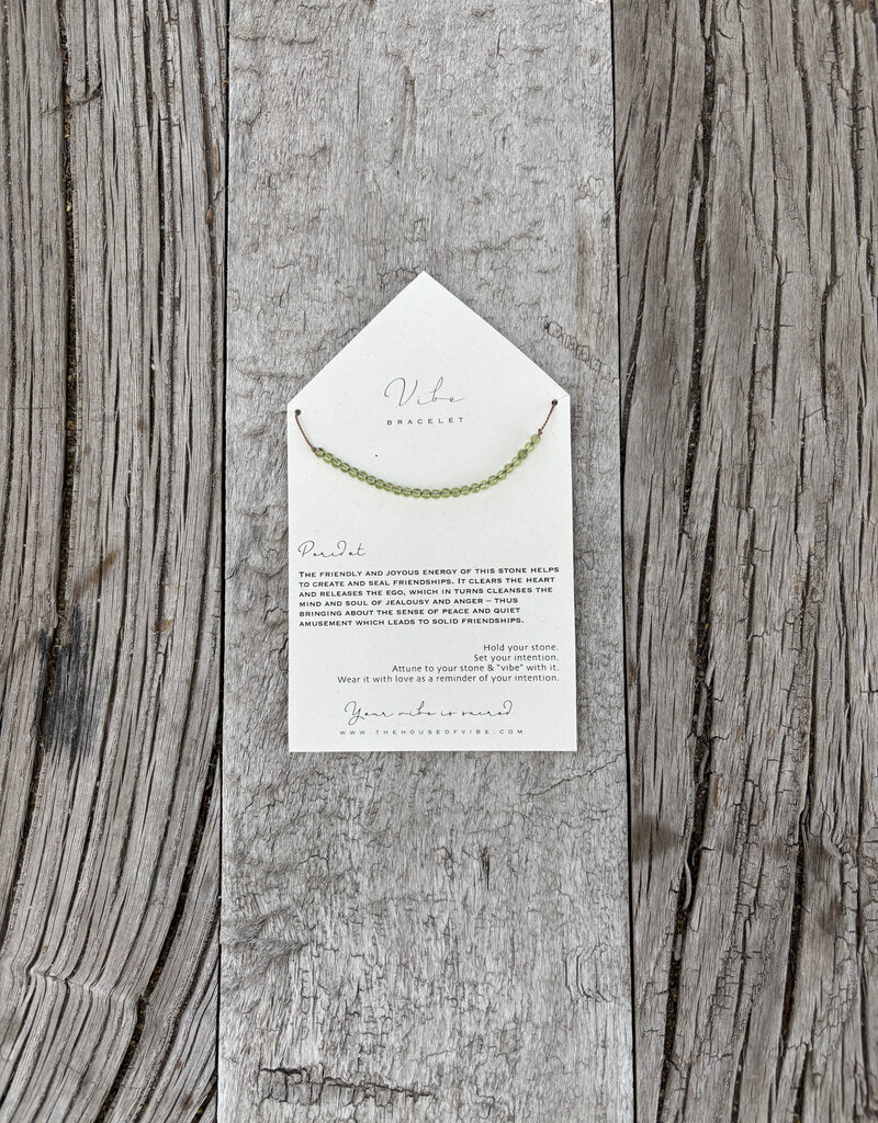 Vibe Bracelet Peridot Beaded