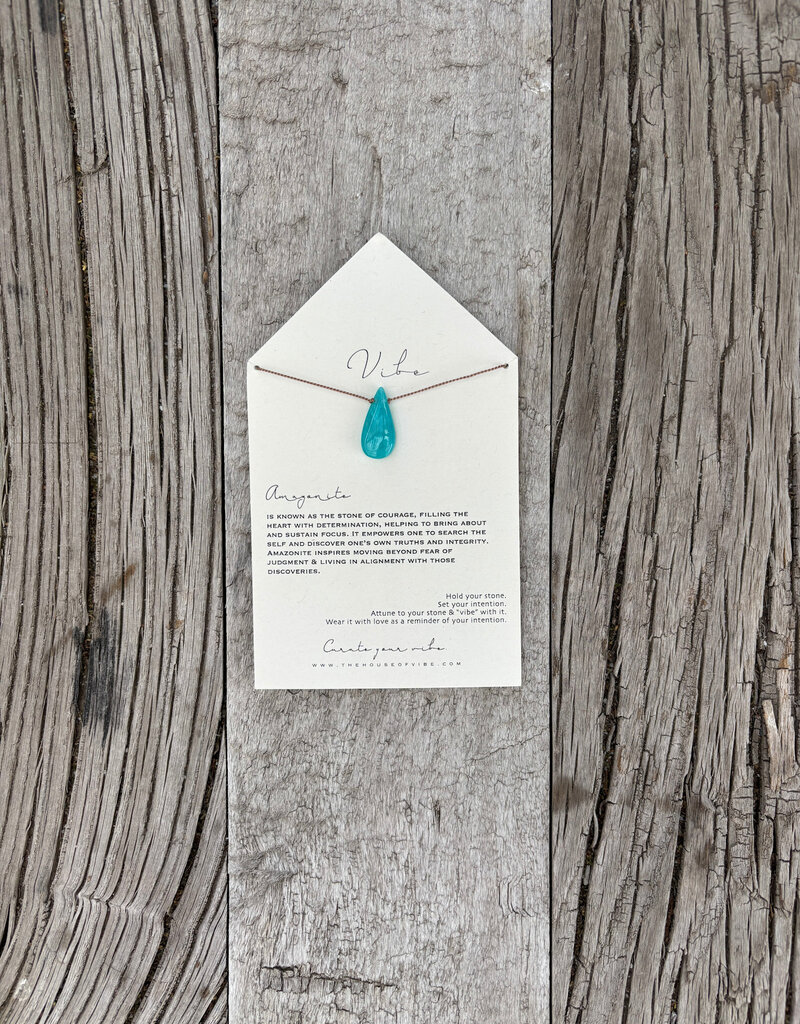 Vibe Necklace Amazonite Raindrop