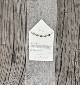 Vibe Necklace Moss Agate  5 Stone