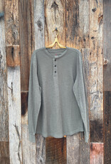 True Grit True Grit Waffle Slub L/S Henley Agave