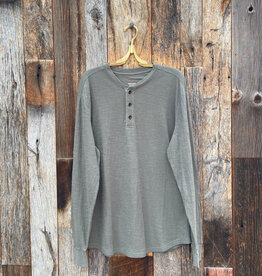 True Grit True Grit Waffle Slub L/S Henley Agave