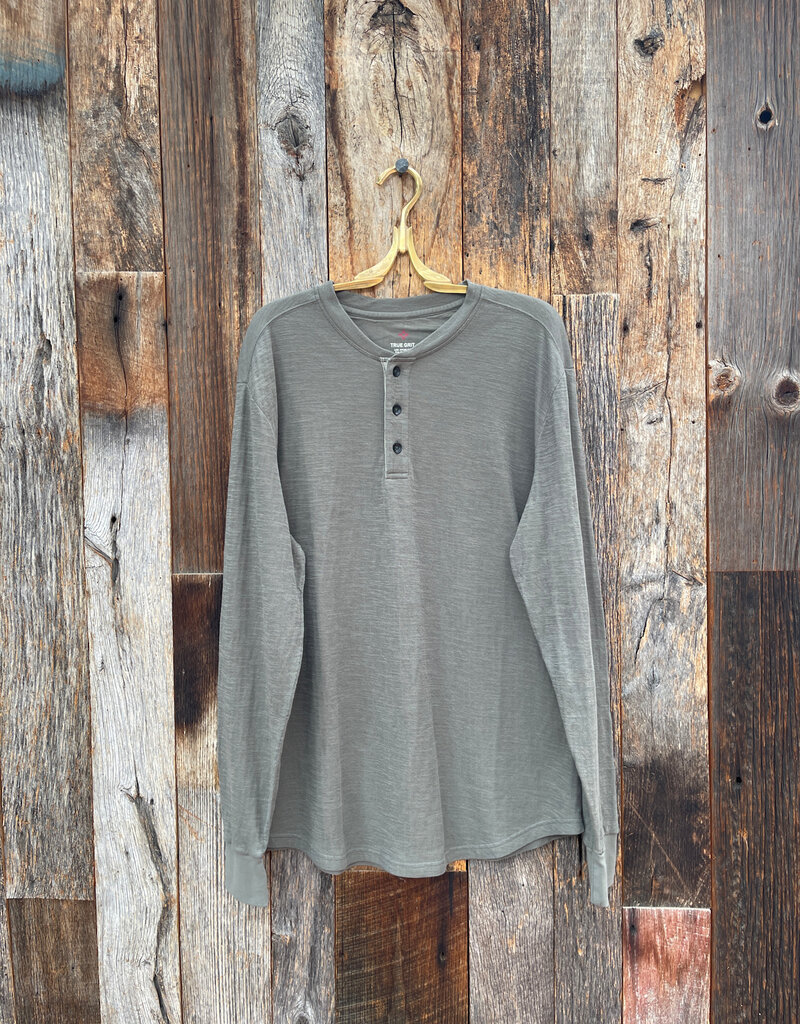 True Grit True Grit Waffle Slub L/S Henley Agave