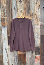 True Grit True Grit Waffle Slub L/S Henley Chocolate