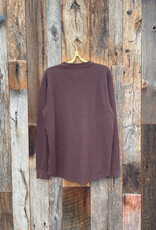 True Grit True Grit Waffle Slub L/S Henley Chocolate