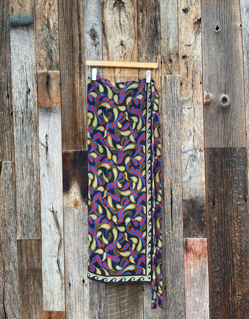 Chan Luu Chan Luu Hibiscus Silk Wrap Skirt Lapis
