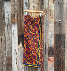 Chan Luu Hibiscus Silk Wrap Skirt Chocolate