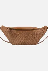Amsterdam Heritage Amsterdam Heritage Hanna Woven Leather Belt Bag Camel