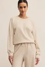 Z Supply Z Supply All Around Embroidered Sweatshirt Crystal