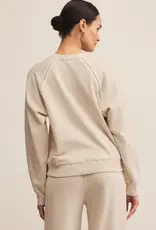 Z Supply Z Supply All Around Embroidered Sweatshirt Crystal