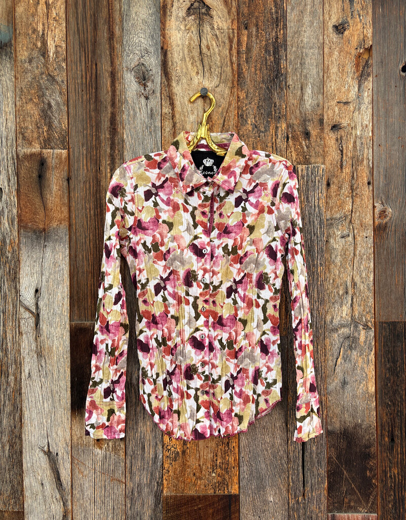 Cino Cino Camden Floral Cayenne Button Down Shirt