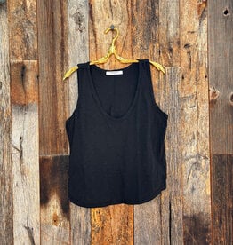 Project Social T Project Social T Naz Scoop Neck Slub Tank Black