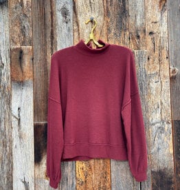 Project Social T Project Social T Beca Cozy Rib Funnel Neck Top Spiced Copper