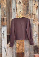 Stateside Stateside Softest Fleece Cropped Pullover Espresso