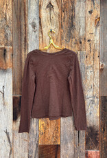 Stateside Stateside Supima Slub Jersey L/S V-Neck Espresso