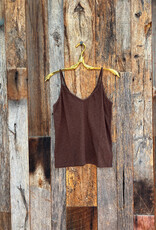 Stateside Stateside Supima Slub Jersey V-Neck Cami Espresso