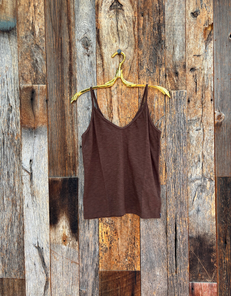 Stateside Stateside Supima Slub Jersey V-Neck Cami Espresso