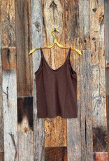 Stateside Stateside Supima Slub Jersey V-Neck Cami Espresso