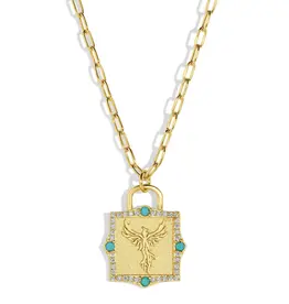 Joy Dravecky Joy Dravecky Phoenix Rising Necklace Turquoise