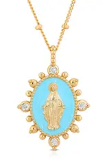 Joy Dravecky Joy Dravecky Lady Lourdes Pendant Neckalce Aqua