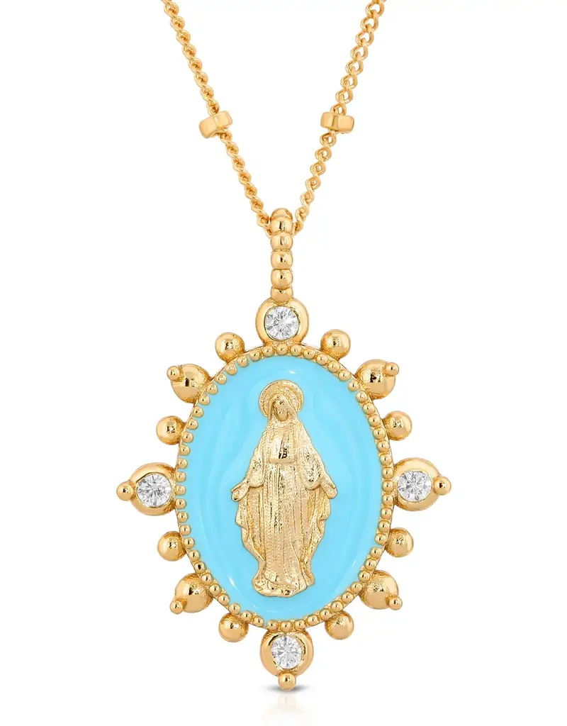 Joy Dravecky Joy Dravecky Lady Lourdes Pendant Neckalce Aqua