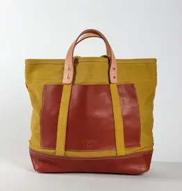 Immodest Cotton Immodest Cotton Editor Tote Chartreuse + Bordeaux