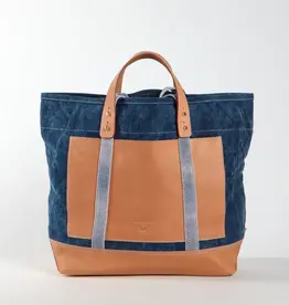 Immodest Cotton Immodest Cotton Editor Tote Indigo + Tan