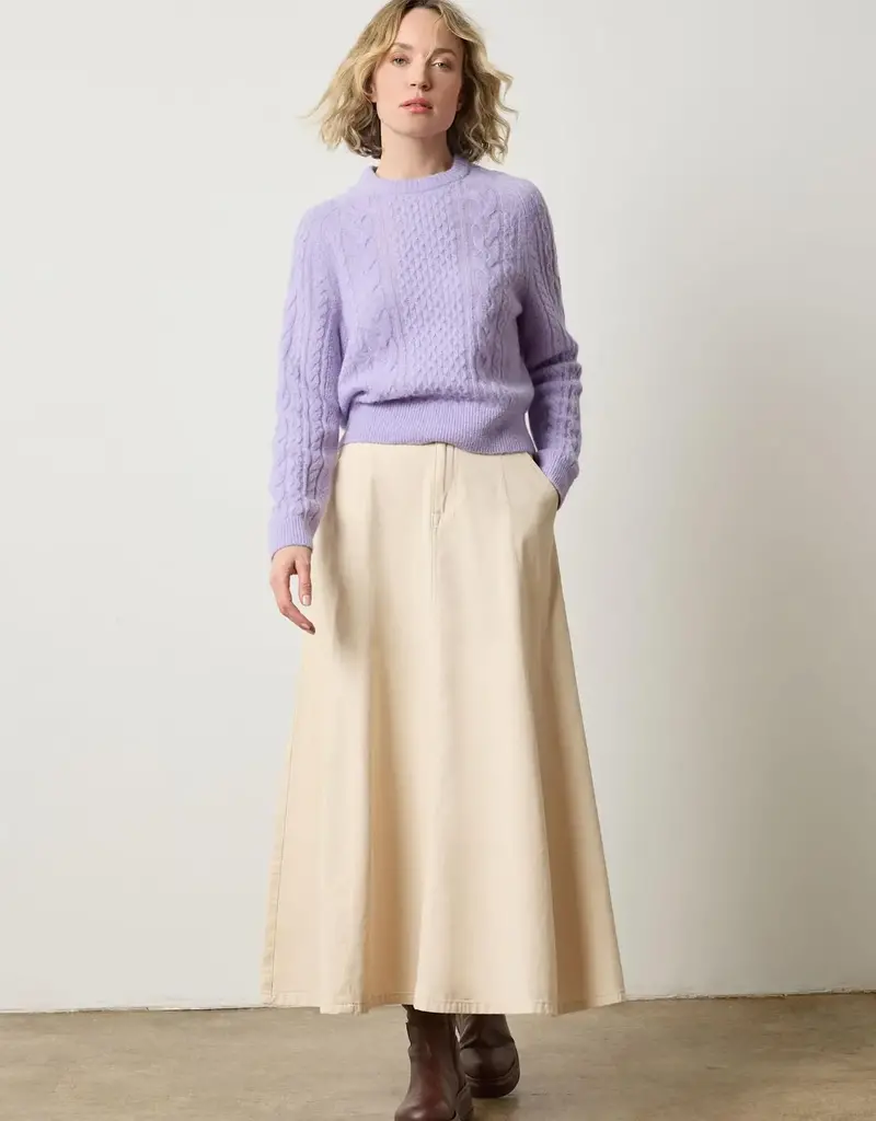 Lilla P Lilla P Mixed Stitch Pullover Lavender