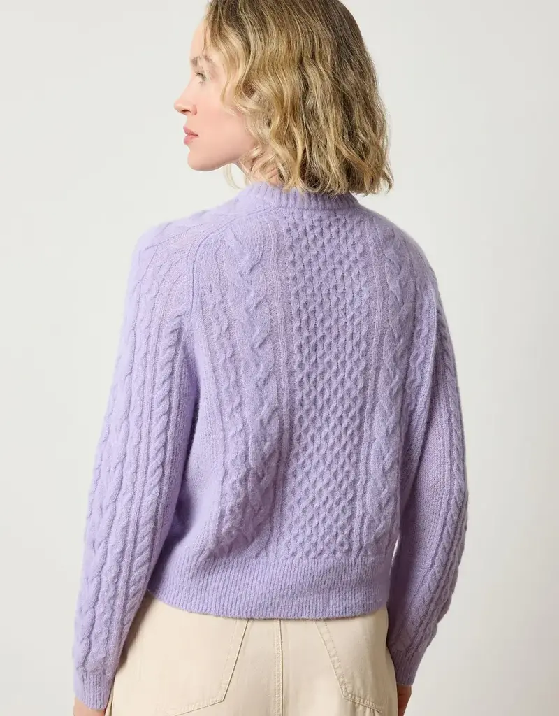 Lilla P Lilla P Mixed Stitch Pullover Lavender