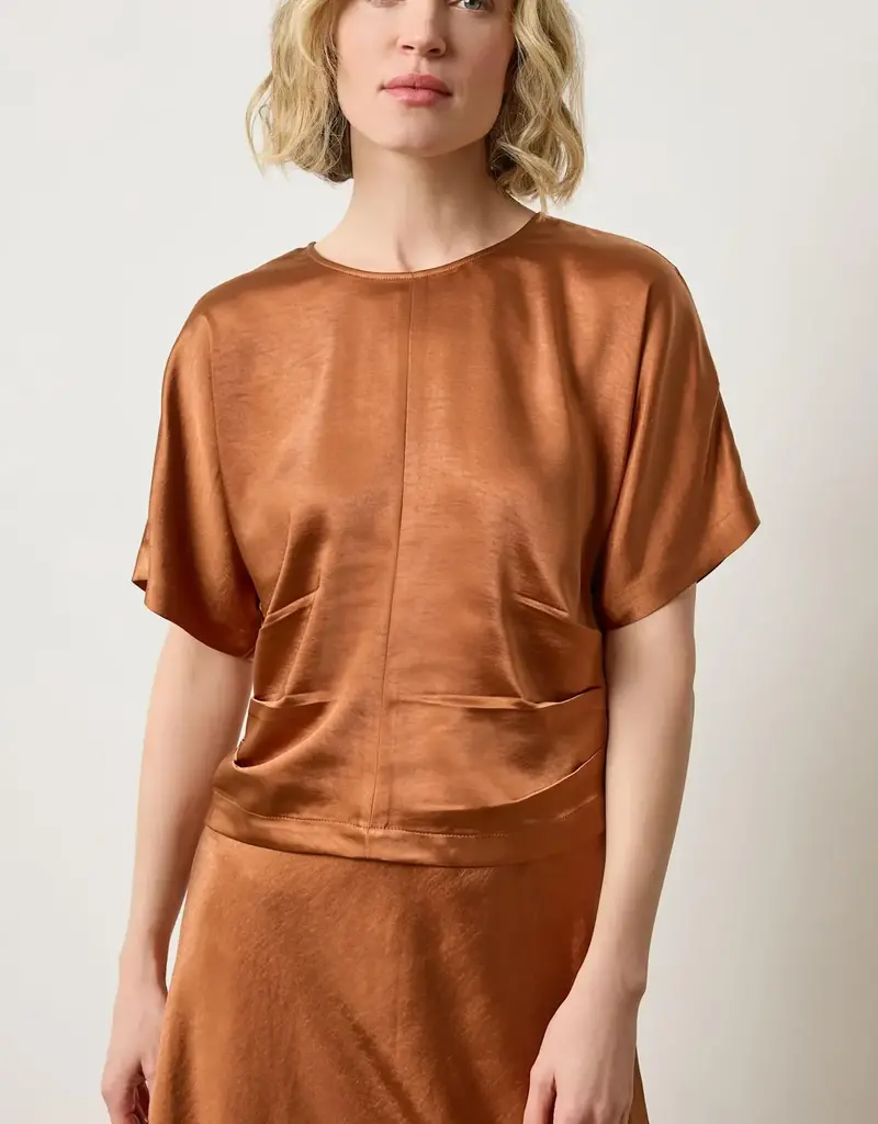 Lilla P Lilla P Satin Dolman Short Sleeve Copper
