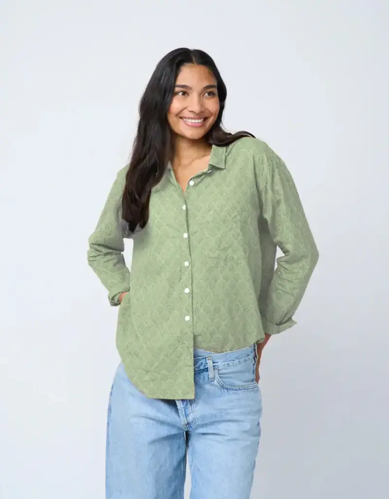 ...and for Good And For Good Good Boyfriend Shirt Sunflower Overdye Sage