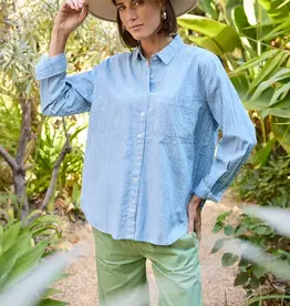 ...and for Good And For Good Boyfriend Shirt Menswear Stripe Chambray & White