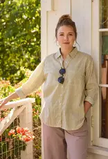 ...and for Good And For Good Boyfriend Shirt Menswear Stripe Olive Oil