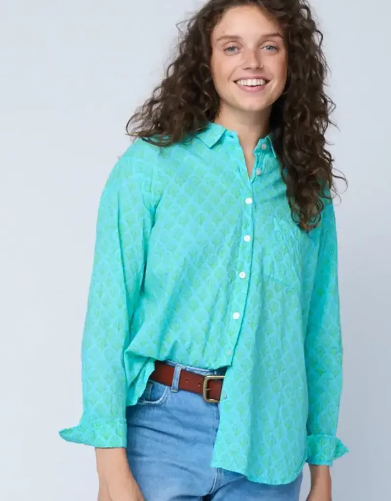 ...and for Good And For Good Boyfriend Shirt Sunflower Overdye Glacier Blue