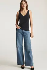 Mavi Florida Mid Rise Wide Leg Jeans Dark Used Classic Blue
