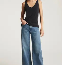 Mavi Florida Mid Rise Wide Leg Jeans Dark Used Classic Blue