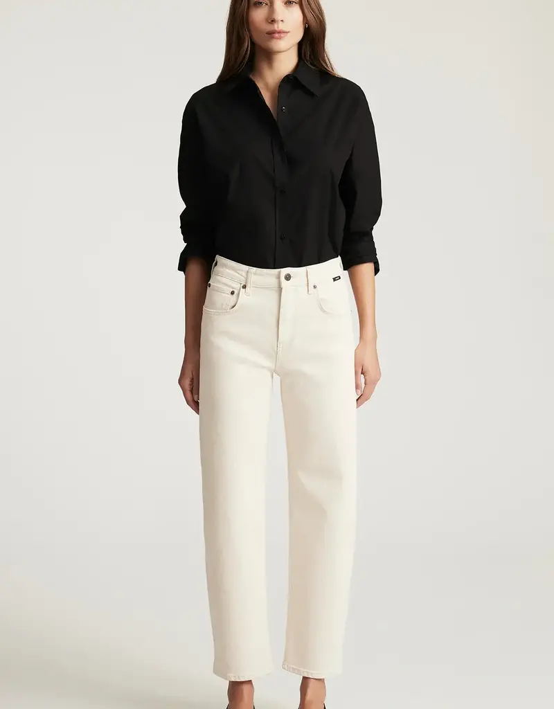 Mavi Nica Barrel Jeans High Rise Beige Classic Blue