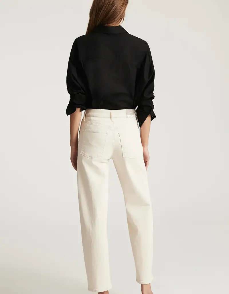 Mavi Nica Barrel Jeans High Rise Beige Classic Blue