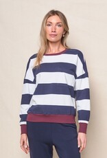 Stateside Stateside Wide Stripe Sweatshirt Tee New Navy/Cream