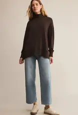 Z Supply Z Supply Sable Rib Sweatshirt Chocolate Cherry