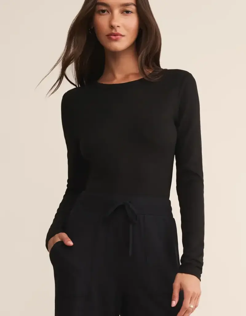 Z Supply Z Supply Second Skin Crew LS Black