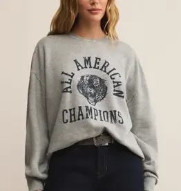 Z Supply Z Supply Champs Sunday Sweatshirt Classic Heather Grey