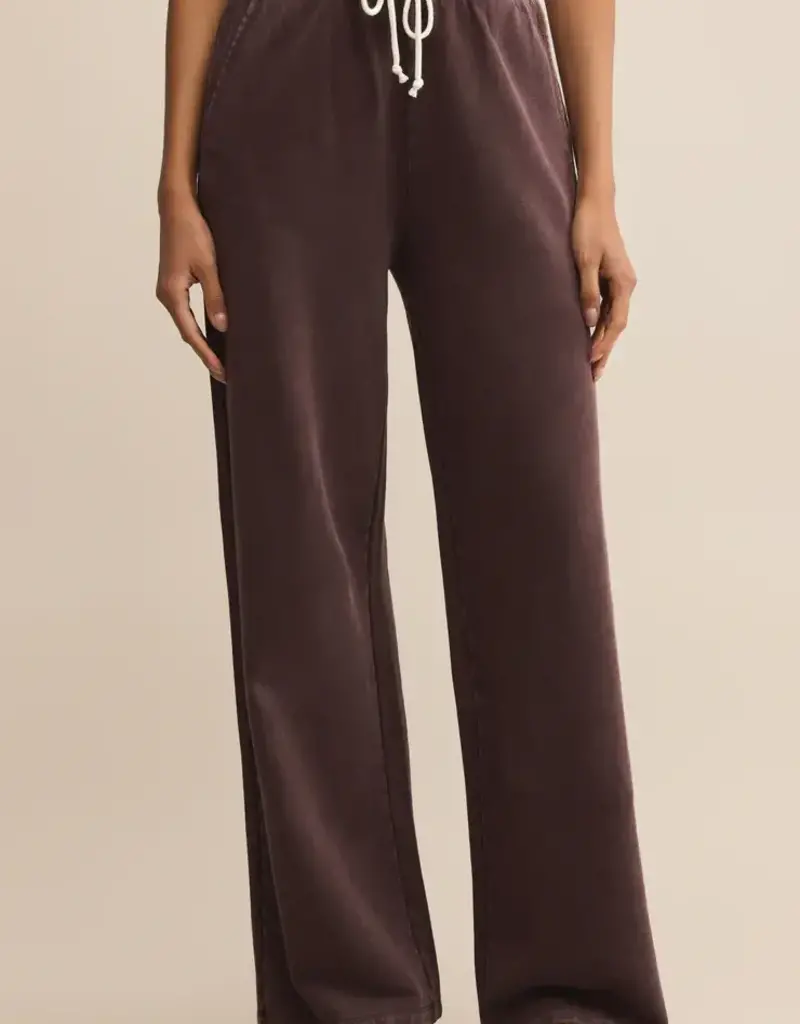 Z Supply Z Supply Hunter Knit Pants Chocolate Cherry