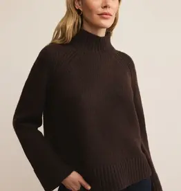 Z Supply Z Supply Emerge Funnel Neck Sweater Chocolate Cherry