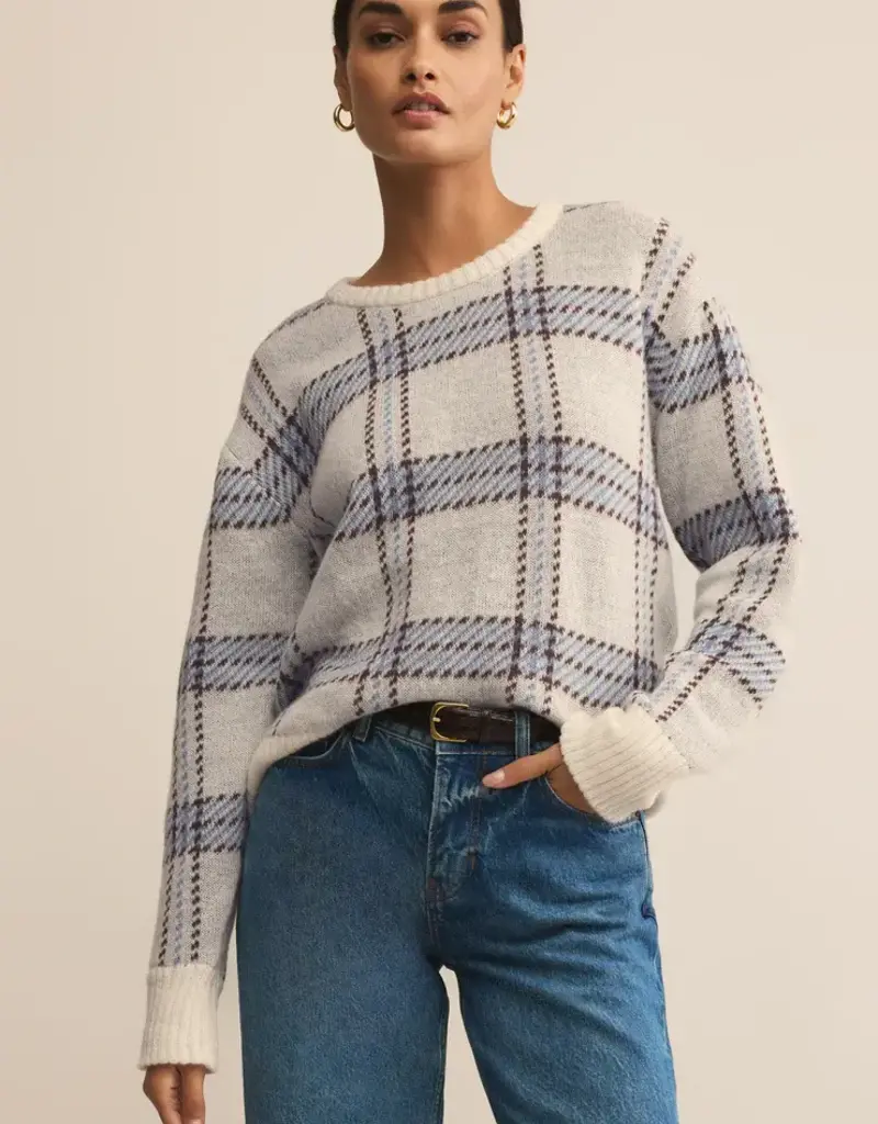 Z Supply Z Supply Junction Plaid Sweater Natural