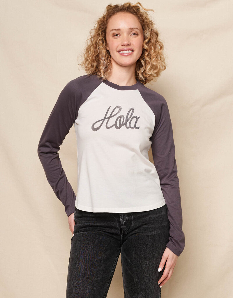 Sundry L/S Raglan Tee Hola Oyster